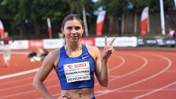 Defected Belarusian Olympic sprinter Krystsina Tsimanouskaya