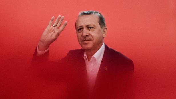 Präsident Erdogan bei einer Großdemo in Istanbul am 7. August