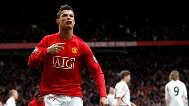 Erinnerung: Bereits von 2003 bis 2009 jubelte Ronaldo für Manchester United