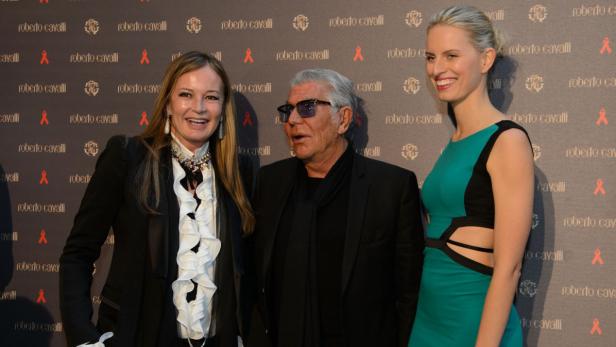 Eva und Roberto Cavalli, Karolina Kurkova 24.05.2013, Wien, Cavalli Store, Eröffnung