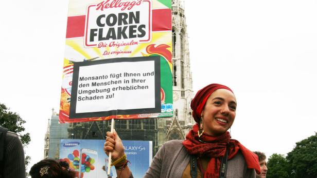 Und woher kommen Ihre Frühstücksflocken? &quot;March Against Monsanto&quot; am Samstag, den 25. Mai im Wiener Votivpark.