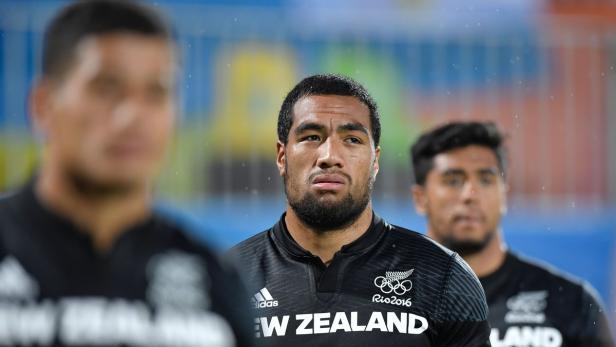 Ein neuseeländischer Rugbyspieler bei den Olympischen Spielen 2016 in Rio.
