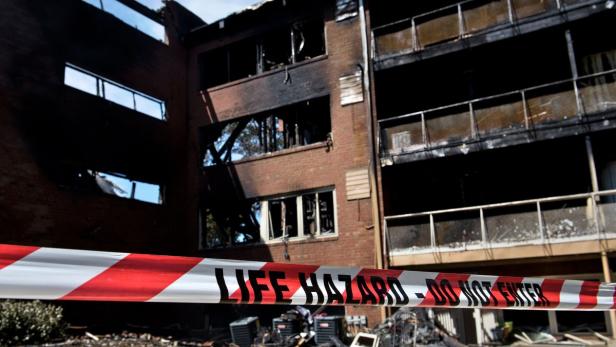 US-EXPLOSION-APARTMENT Ausgebrannte Wohnanlage in Silver Spring.