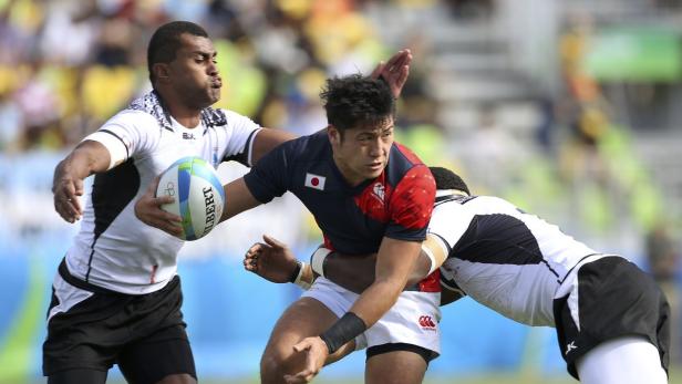 Rugby - Men's Semifinals - Fiji v Japan .