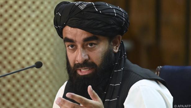 Taliban-Sprecher  Zabihullah Mujahid verkündet Einigung auf Regierung