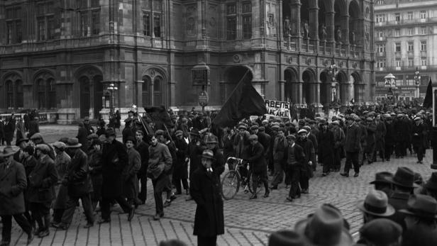 Arbeitslosen-Demo in den 1930ern