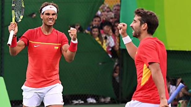 Medaille Nummer eins für Rafael Nadal Nadal sicherte sich im Doppel zumindest eine Medaille