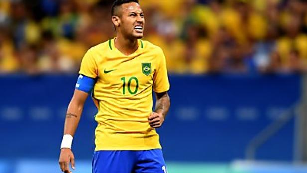 Neymar im gelben Trikot der brasilianischen Nationalmannschaft mit der Nummer 10.
