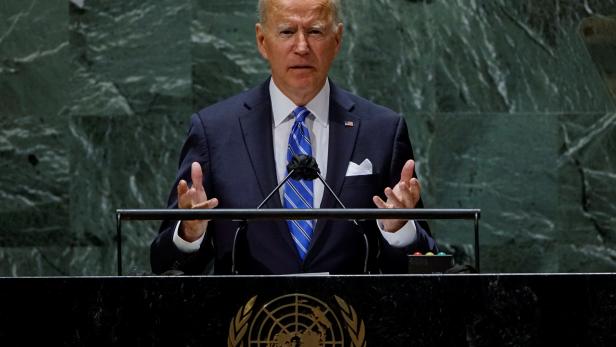 U.S. President Joe Biden addresses the 76th Session of the U.N. General Assembly in New York City