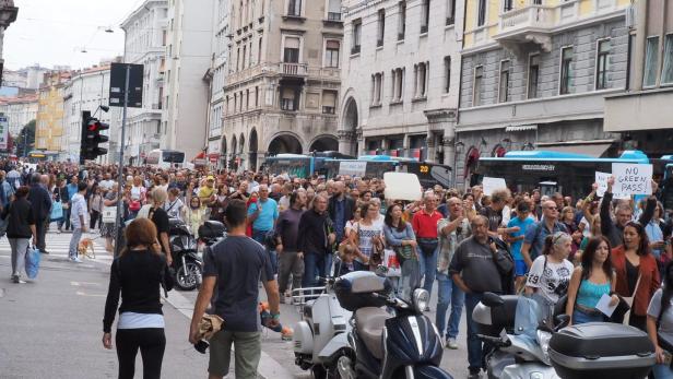 Proteste auch in Triest