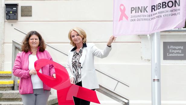 Stadt Krems erinnert mit Aktion an Brustkrebs-Früherkennung