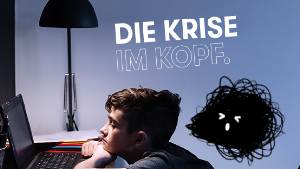 Jedes dritte Kind und jeder dritte Jugendliche ist derzeit von psychischen Problemen betroffen: Eines der Sujets der Kampagne &quot;Die Krise im Kopf&quot;.