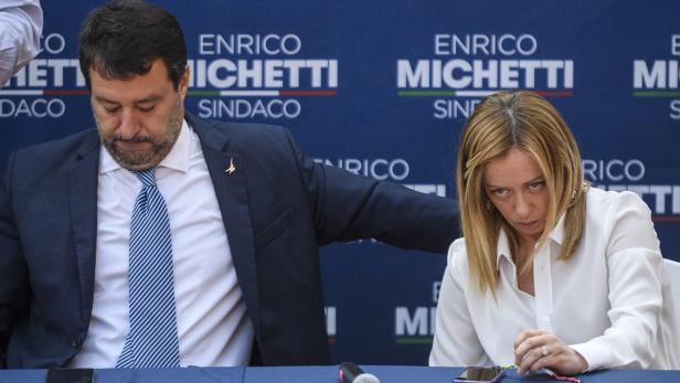 Haben nichts zu Lachen: Matteo Salvini und Giorgia Meloni