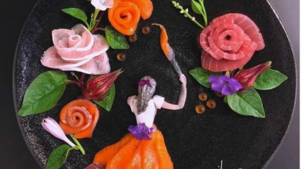 Große Kunst auf dem Teller: unglaubliche Sashimi-Kreationen