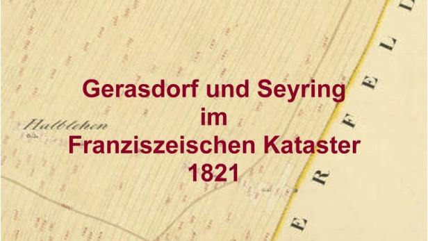 Historische Grenzziehung von Gerasdorf in Erstauflage