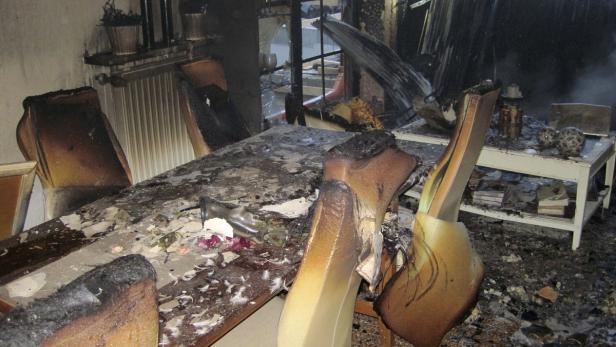 Die Brandstelle in Graz. Bei dem Wohnungsbrand entstand ein Schaden von rund 40.000 Euro.