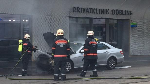 Taxibrand vor Privatklinik