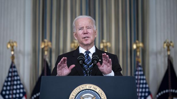 US President Joe Biden speaks on the October jobs report