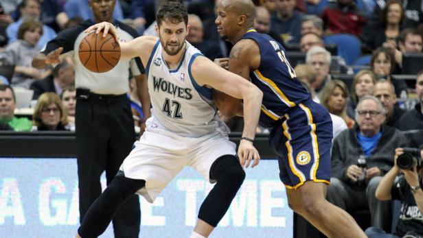 Kevin Love (li.) bekamen die Pacers überhaupt nicht in den Griff.