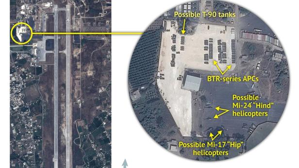 Satellitenaufnahmen aus Syrien: Aufstockung russischer Helikopter?