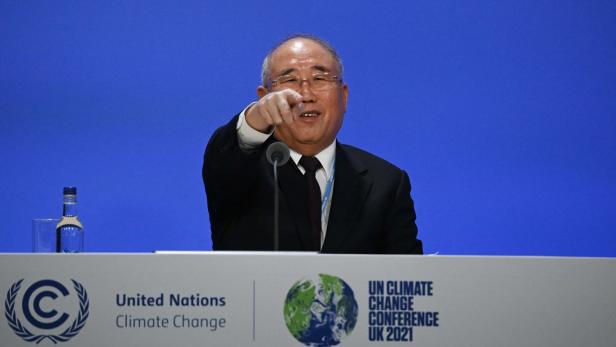 Der chinesische Klimagesandte Xie Zhenhua in Glasgow