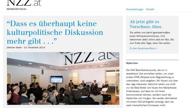 Zuschauer sitzen bei einer Podiumsdiskussion von NZZ.at.