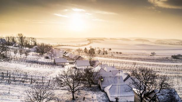 Weinviertel Kellergasse Winter Wildendürnbach