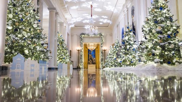 So opulent ist die Weihnachtsdeko im Weißen Haus