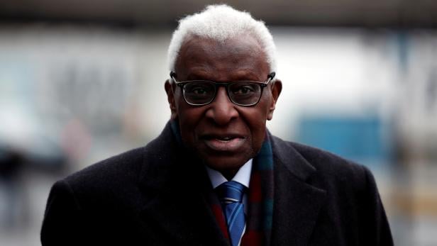 FILE PHOTO: Former President of International Association of Athletics Federations (IAAF) Lamine Diack arrives for his trial at the Paris courthouse