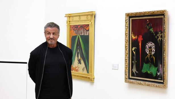 Auch sein Strich ist kräftig: Sylvester Stallone als Kunstmaler