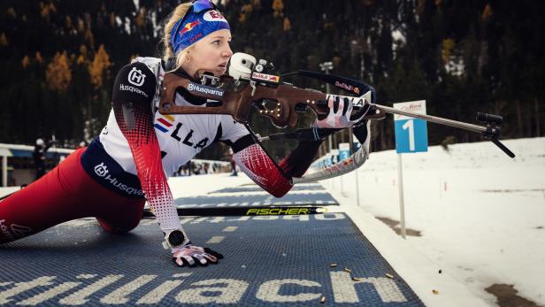 Biathlon-Star Lisa Hauser: Im Gelben Trikot gegen das Nervenkostüm