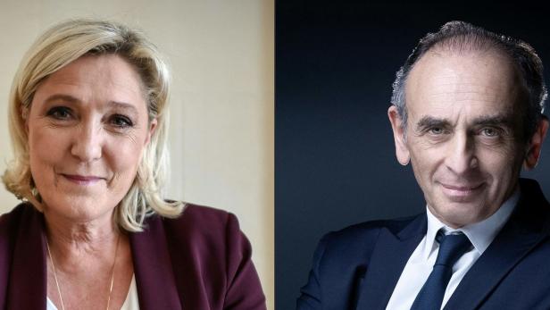 Rechtspopulistisch: Marine Le Pen. Rechtsradikal: Eric Zemmour