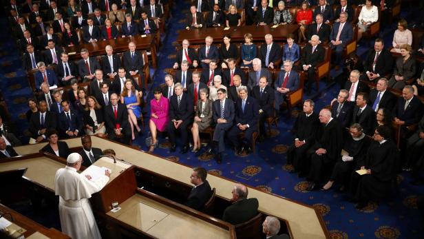 Papst Franziskus hält eine Rede vor dem US-Kongress.