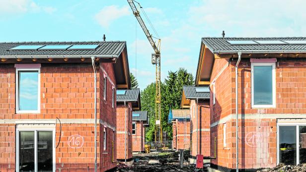 building row houses in central europe
