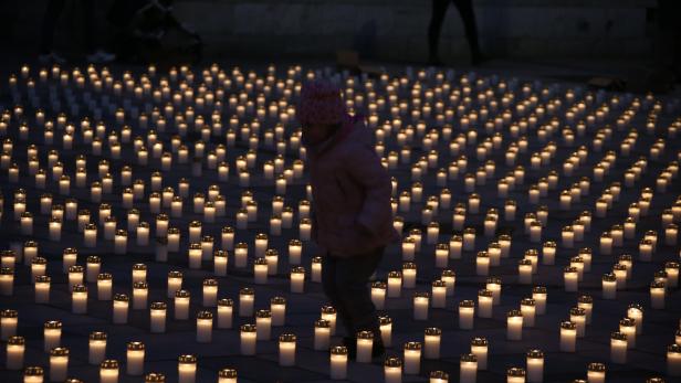 Lichteraktion in Wien: „Ein Zeichen des Miteinanders“