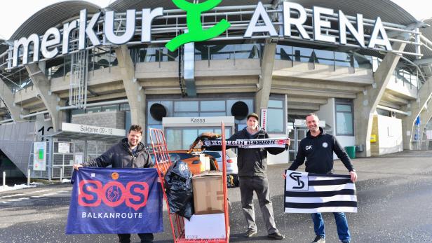 SK Sturm Graz sammelt Spenden für frierende Flüchtlinge in Bosnien