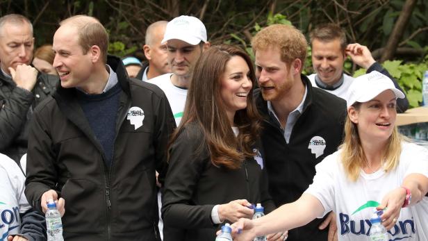 Herzogin Kate und Prinz Harry und Prinz William