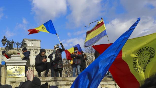 No Green Pass protest in Bucharest