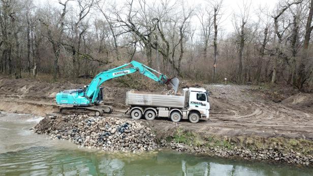Uferrückbau an der March in Niederösterreich hat begonnen