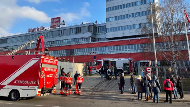 Brand in der Wiener Zentrale der "Kronen Zeitung"