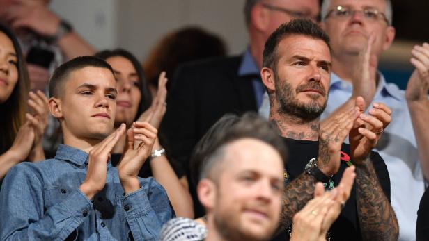 Ganz der Papa: Romeo Beckham eifert seinem Vater David nach