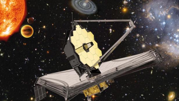 Sonnenschild von Weltraumteleskop James Webb voll entfaltet