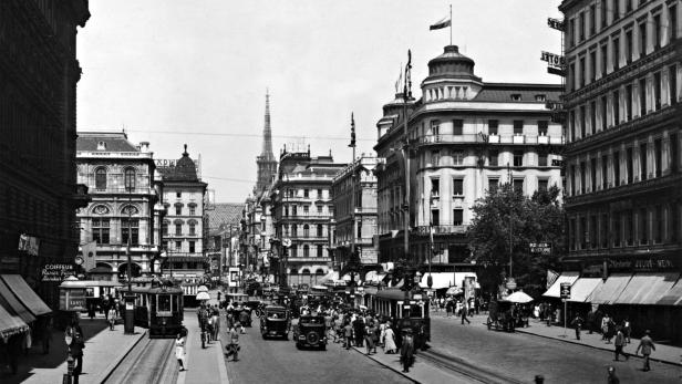 So präsentierte sich die Kärntner Straße in Wien vor hundert Jahren