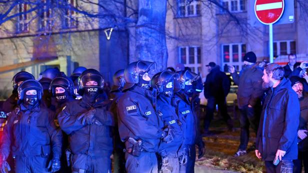 Protest against government measures to curb the spread of the coronavirus disease in Bautzen