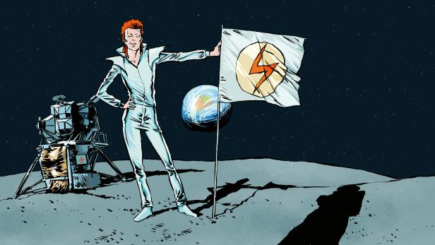 Ein Strichmännchen zum Jubiläum: David Bowie als Comicfigur