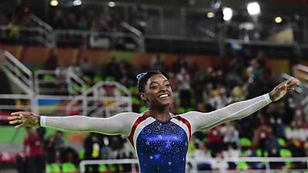 US-Turnerin Simone Biles holte am Boden viertes Olympia-Gold