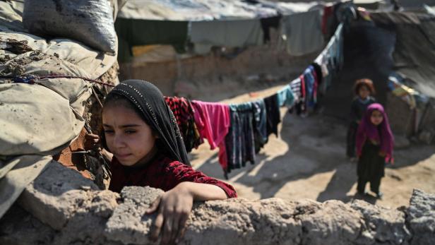 Afghanische Kinder in einem Lager für Binnenflüchtlinge