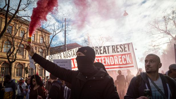 Demos in Wien: Einkaufen zwischen Rauchbomben