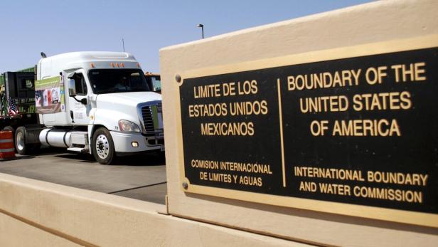 Die Grenze zu Mexiko in Laredo, Texas.