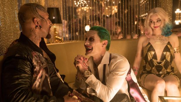 Jared Leto als Joker und Will Smith als Deadshot in &quot;Sucide Squad&quot;.